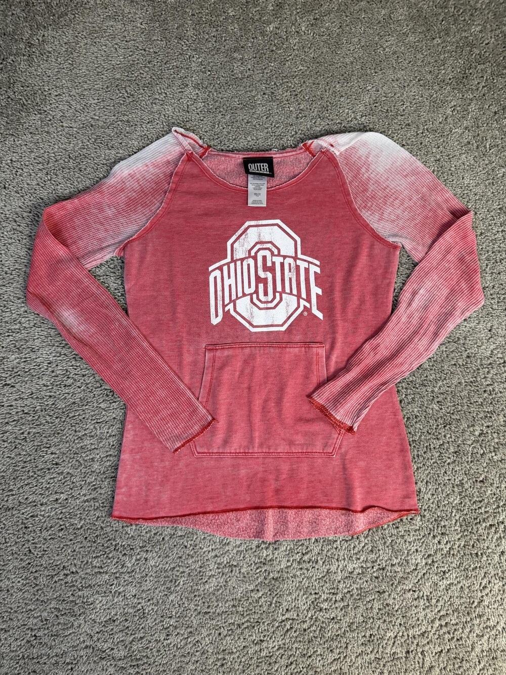 Ohio State Sweatshirt Womens S Red NCAA Football Outerstuff Team Apparel